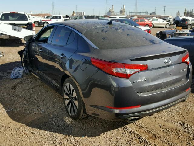 KNAGR4A67B5124672 - 2011 KIA OPTIMA SX BLUE photo 3