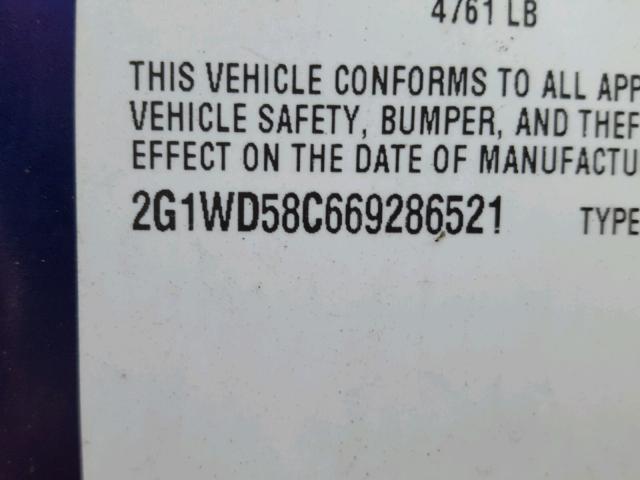 2G1WD58C669286521 - 2006 CHEVROLET IMPALA SUP 蓝色 照片 10