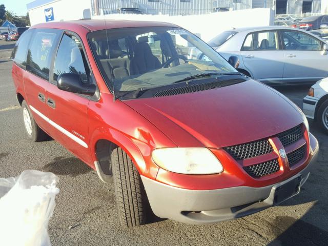 1B4GP25361B236230 - 2001 DODGE CARAVAN SE RED photo 1