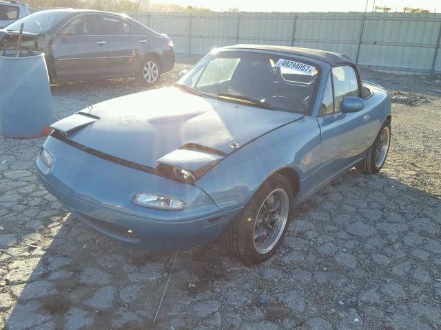 JM1NA3515M1217887 - 1991 MAZDA MX-5 MIATA BLUE photo 2