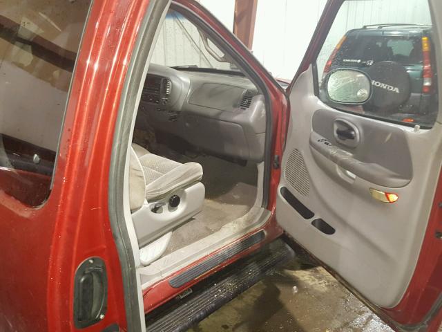 2FTRX18W12CA28600 - 2002 FORD F150 BURGUNDY photo 10