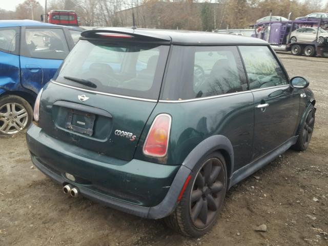 WMWRE33433TD64263 - 2003 MINI COOPER S GREEN photo 4