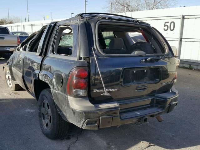 1GNDT13S332270965 - 2003 CHEVROLET TRAILBLAZE BLACK photo 3