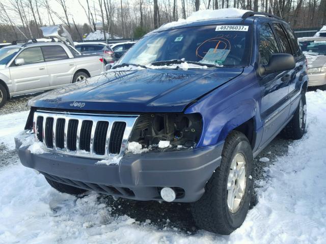 1J4GW48S02C147327 - 2002 JEEP GRAND CHER BLUE photo 2