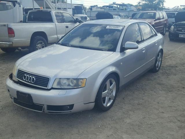 WAUJC68E32A150161 - 2002 AUDI A4 1.8T SILVER photo 2