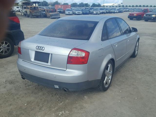 WAUJC68E32A150161 - 2002 AUDI A4 1.8T SILVER photo 4