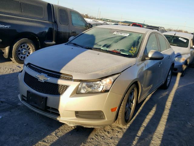 1G1PC5SB0E7214804 - 2014 CHEVROLET CRUZE LT TAN photo 2