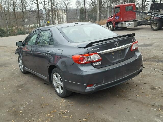 2T1BU4EE1BC695218 - 2011 TOYOTA COROLLA BA CHARCOAL photo 3