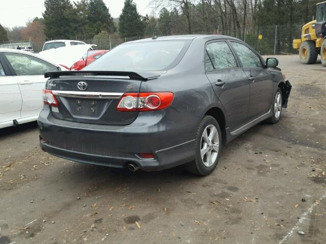 2T1BU4EE1BC695218 - 2011 TOYOTA COROLLA BA CHARCOAL photo 4