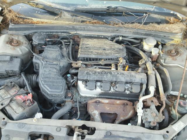 2HGES15504H598250 - 2004 HONDA CIVIC LX GRAY photo 7