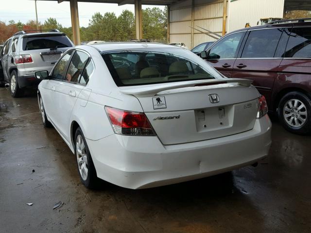 1HGCP26888A020201 - 2008 HONDA ACCORD EXL WHITE photo 3