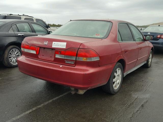 1HGCG66802A125894 - 2002 HONDA ACCORD EX RED photo 4