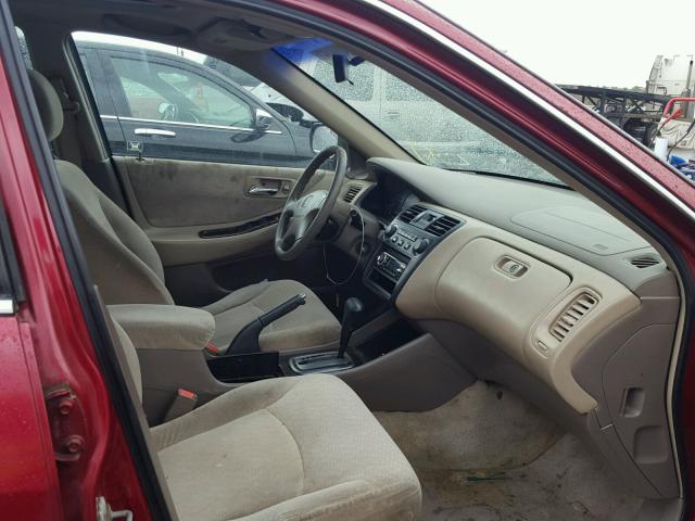 1HGCG66802A125894 - 2002 HONDA ACCORD EX RED photo 5