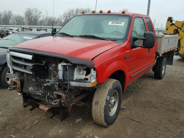 1FTNX21F5XED45876 - 1999 FORD F250 SUPER RED photo 2