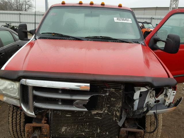 1FTNX21F5XED45876 - 1999 FORD F250 SUPER RED photo 7