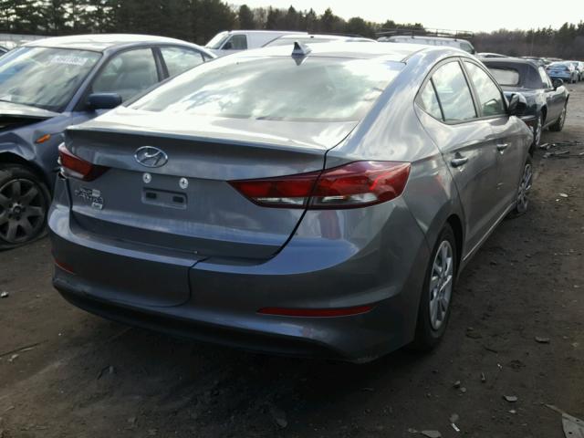 KMHD74LF1HU397447 - 2017 HYUNDAI ELANTRA SE GRAY photo 4