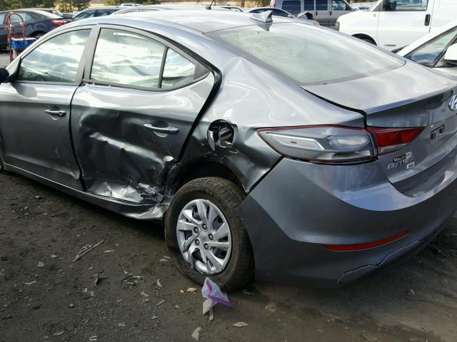 KMHD74LF1HU397447 - 2017 HYUNDAI ELANTRA SE GRAY photo 9