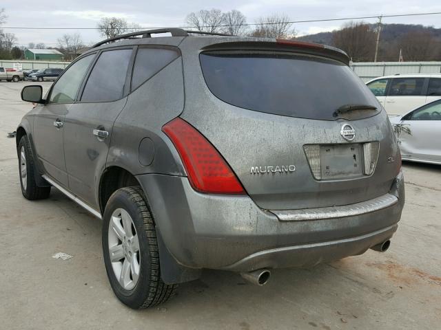 JN8AZ08T06W421364 - 2006 NISSAN MURANO SL GRAY photo 3