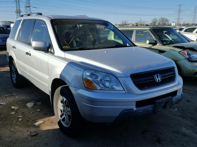 5FNYF18535B008965 - 2005 HONDA PILOT EXL SILVER photo 1