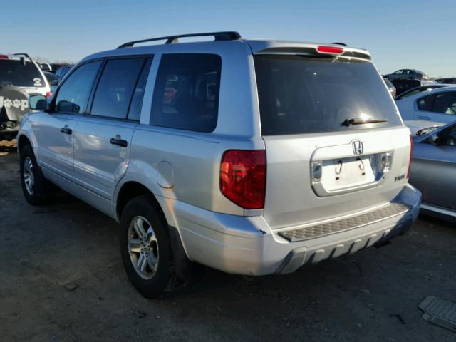 5FNYF18535B008965 - 2005 HONDA PILOT EXL SILVER photo 3