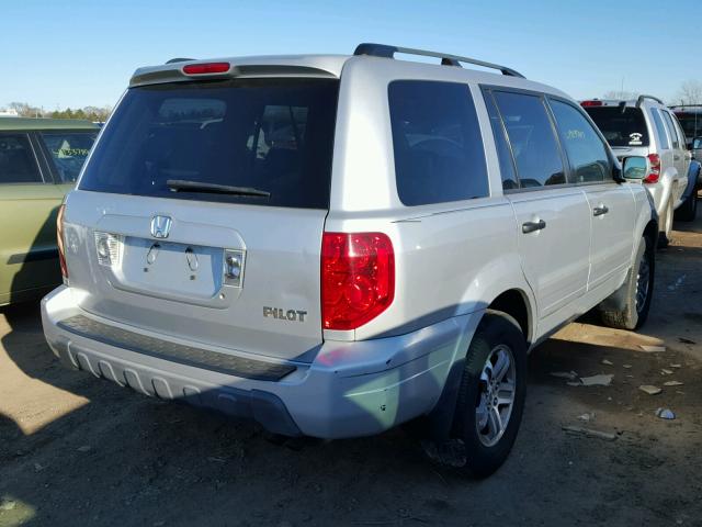 5FNYF18535B008965 - 2005 HONDA PILOT EXL SILVER photo 4