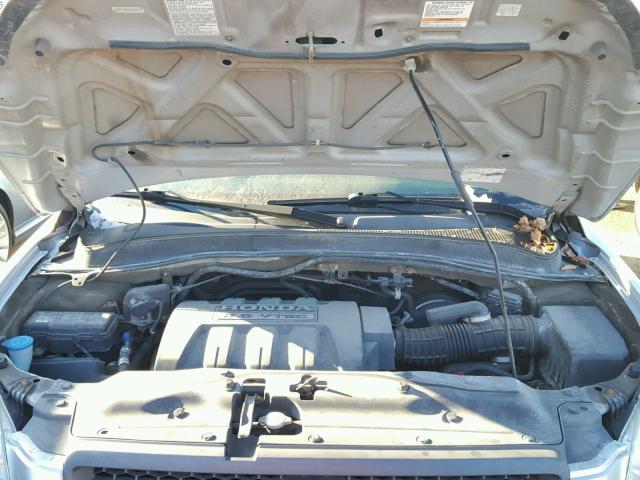 5FNYF18535B008965 - 2005 HONDA PILOT EXL SILVER photo 7