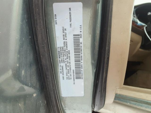 4S3BH675047638655 - 2004 SUBARU LEGACY OUT GREEN photo 10