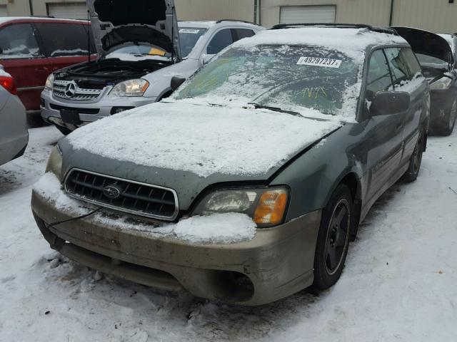 4S3BH675047638655 - 2004 SUBARU LEGACY OUT GREEN photo 2