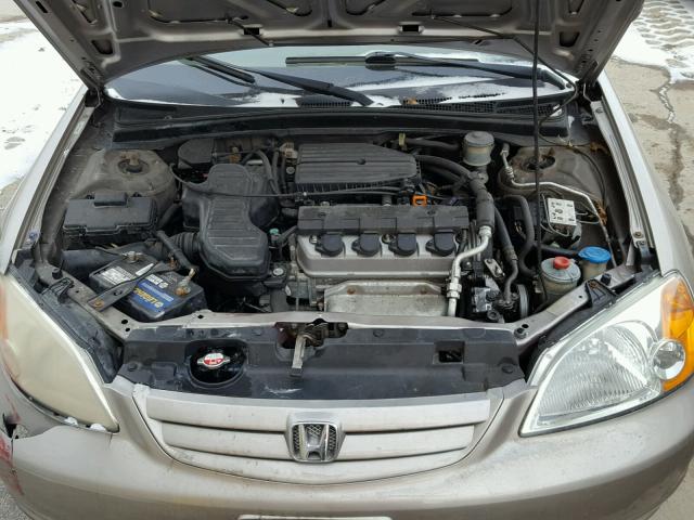 2HGES26771H521392 - 2001 HONDA CIVIC EX SILVER photo 7