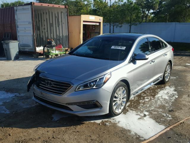 5NPE34AF0FH106600 - 2015 HYUNDAI SONATA SPO GRAY photo 2