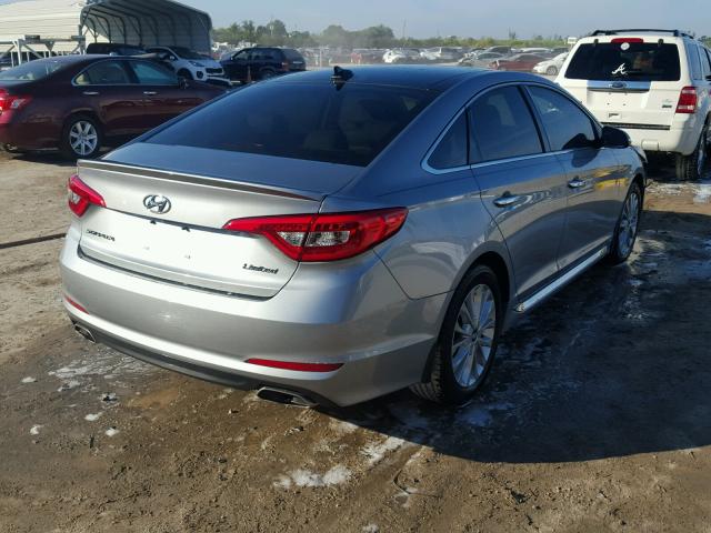 5NPE34AF0FH106600 - 2015 HYUNDAI SONATA SPO GRAY photo 4