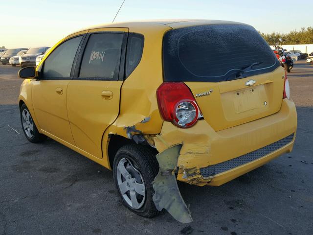 KL1TD6DE3BB133151 - 2011 CHEVROLET AVEO LS 黄色 照片 3