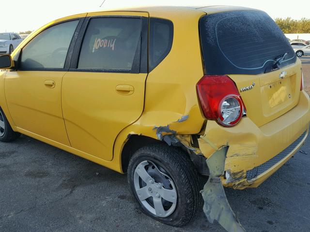 KL1TD6DE3BB133151 - 2011 CHEVROLET AVEO LS 黄色 照片 9