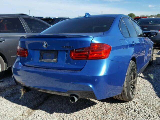 WBA3A9C54EF477814 - 2014 BMW 335 I BLUE photo 4