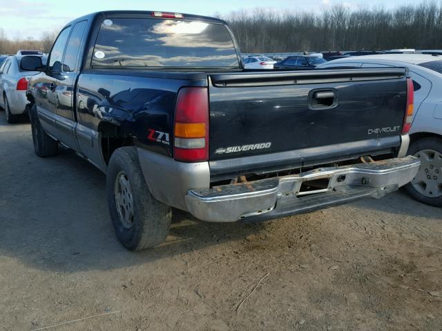 1GCEK19T01E286777 - 2001 CHEVROLET SILVERADO BLACK photo 3