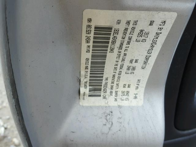 1B3EL46X96N112043 - 2006 DODGE STRATUS SX SILVER photo 10