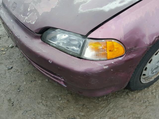 1HGEG8658RL020061 - 1994 HONDA CIVIC LX PURPLE photo 10