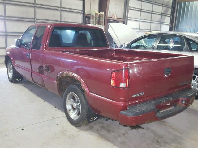 1GCCS19XXX8202563 - 1999 CHEVROLET S TRUCK S1 RED photo 3