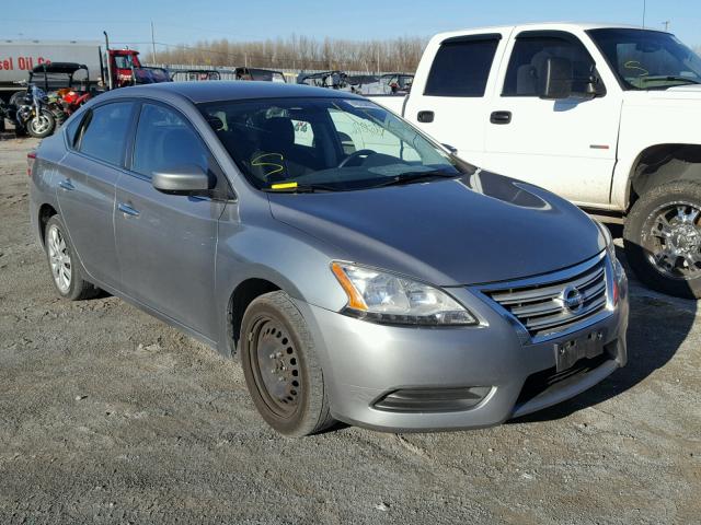 3N1AB7AP7EL620781 - 2014 NISSAN SENTRA S GRAY photo 1