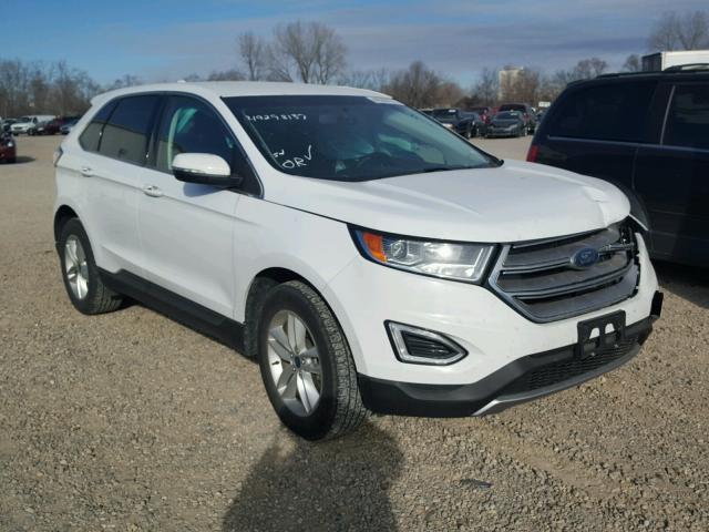 2FMPK4J95GBB75202 - 2016 FORD EDGE SEL WHITE photo 1