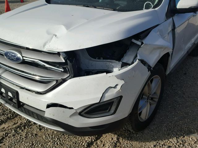 2FMPK4J95GBB75202 - 2016 FORD EDGE SEL WHITE photo 9