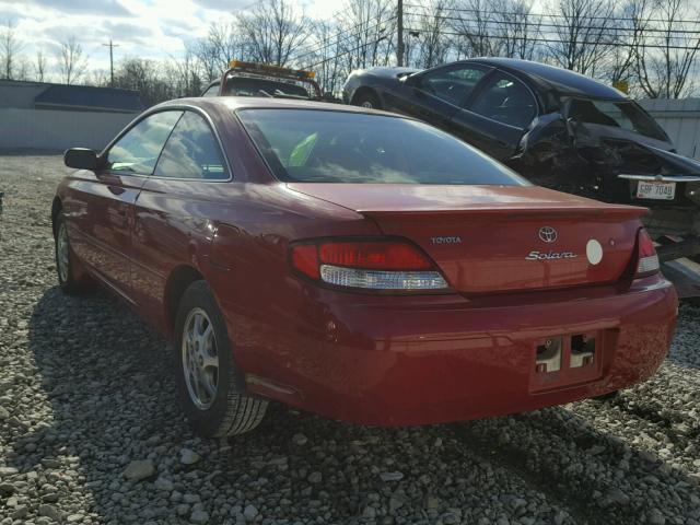 2T1CG22P4YC411014 - 2000 TOYOTA CAMRY SOLA RED photo 3
