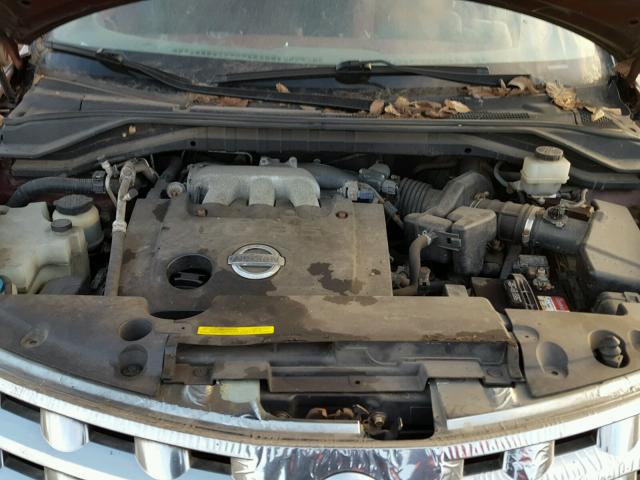 JN8AZ08T93W105862 - 2003 NISSAN MURANO SL BROWN photo 7