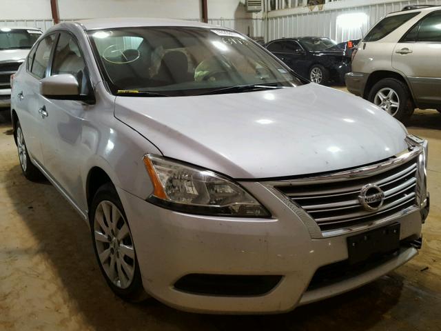 3N1AB7APXEY216473 - 2014 NISSAN SENTRA S SILVER photo 1