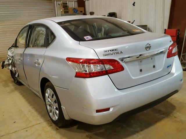 3N1AB7APXEY216473 - 2014 NISSAN SENTRA S SILVER photo 3