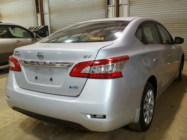 3N1AB7APXEY216473 - 2014 NISSAN SENTRA S SILVER photo 4