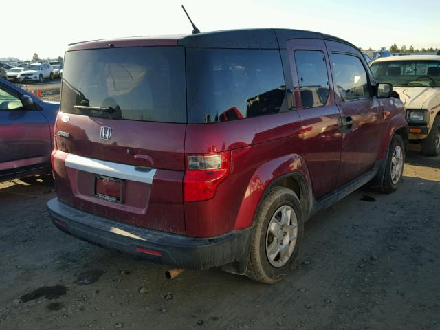 5J6YH1H32AL001905 - 2010 HONDA ELEMENT LX RED photo 4