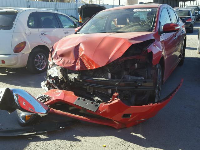 3N1AB7AP0GY295008 - 2016 NISSAN SENTRA S RED photo 2