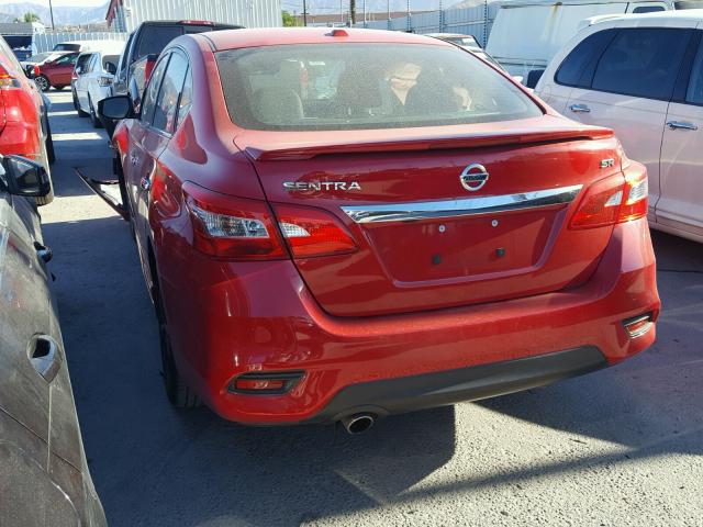 3N1AB7AP0GY295008 - 2016 NISSAN SENTRA S RED photo 3