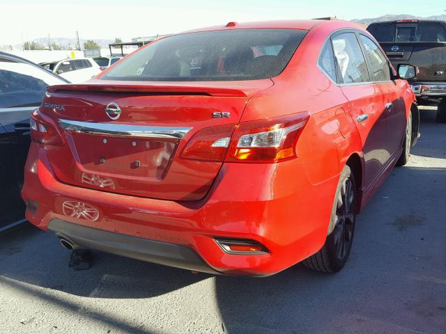 3N1AB7AP0GY295008 - 2016 NISSAN SENTRA S RED photo 4